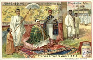 Taytu Betul, Keizerin-gemalin van Ethiopië, en haar gevolg door European School